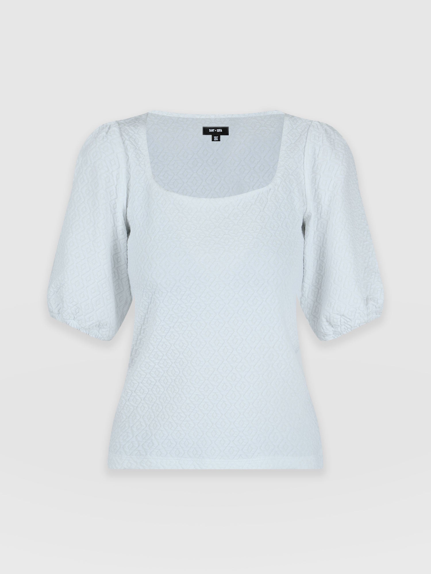 Olivia Puff Sleeve Tee - Pale Blue